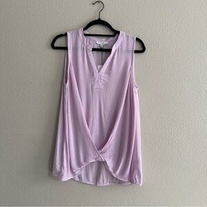 Skies Are Blue Twist Hem Sleeveless Blouse